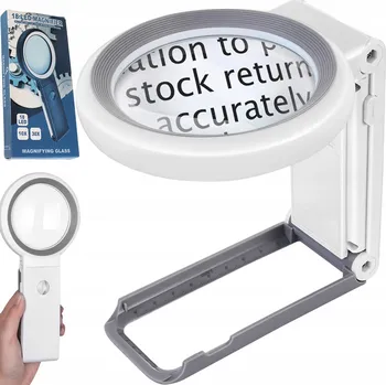 Lupa LUPA 10X/30X SKLO ČTECÍ LUPA S LED SVĚTLEM PRO SENIORY