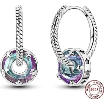 Náušnice Stříbrné kruhové náušnice se zirkonem | šperky 2 ks - JFE339