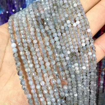 Dětské navlékací korálky Přírodní korálky | šperky - Akvamarín , 2mm