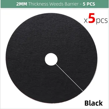 Ochranná podložka proti plevelu 5ks | zahradní příslušenství - Černá x5 ks , 15 cm x 15 cm x 2 cm