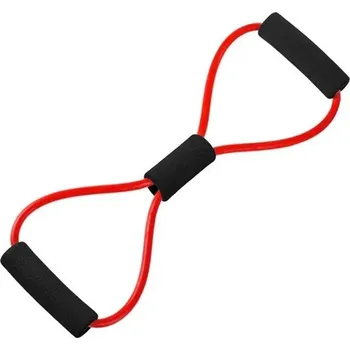 Posilovací expandér ve tvaru 8 | fitness - Červený