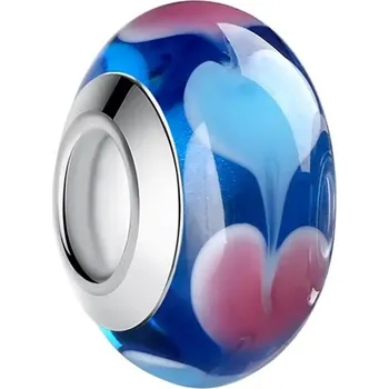 Přívěsek Stříbrný přívěsek s bílým sklem | přívěsek korálek na náramek - FB6350