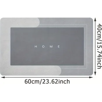 Koupelnová předložka Koupelnová předložka rychleschnoucí protiskluzová | podložka, kobereček - Světle šedá , 400 mm x 600 mm