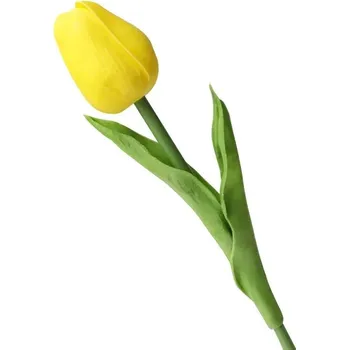 Váza Skleněná kulatá váza | dekorace - S3 Umělý tulipán