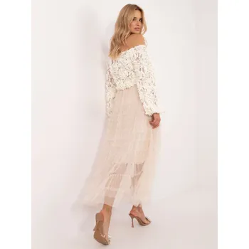 Dámská sukně Elegantní béžová tylová sukně TW-SD-