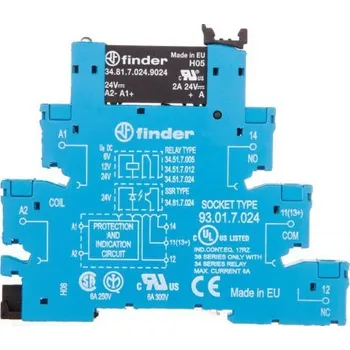 Relé Relé Finder 24 V IP20 2 A