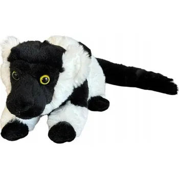 plyšák Plyšová Hračka Lemur Vari Černo-Bílý DUBI - 25 cm
