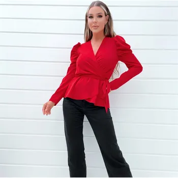 Dámské tričko Tričko AX Paris Red 8787260 8 (XS)