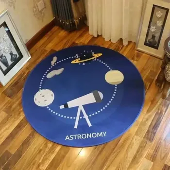 Koberec Kulatý koberec s květinovým motivem | bytový textil - 10 , 80x80cm