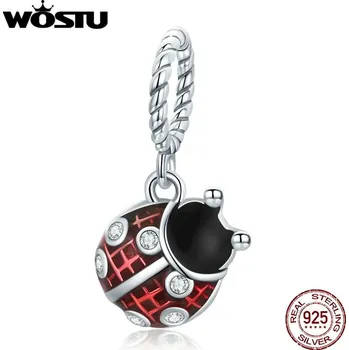 Přívěsek Stříbrný přívěsek na náhrdelník s motivem beruška ebo motýl | přívěsek, korálek - DXC1874