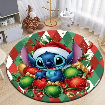 Koberec Stitch kulatý měkký koberec | bytový textil - 4 , 80x80cm