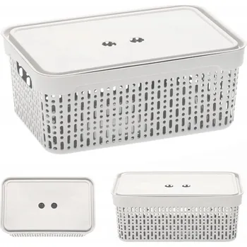 Úložný box Univerzální koš plast béžový