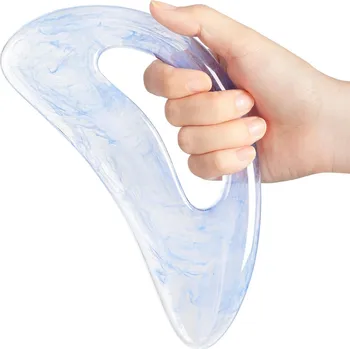 Masážní přístroj Gua sha kámen na masáž zad a nohou | relaxační nástroj - Modrý