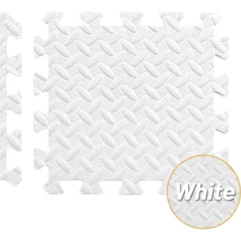 Masážní přístroj Masážní eva puzzle podložka do posilovny | sportovní vybavení - BÍLÝ , 1 ks