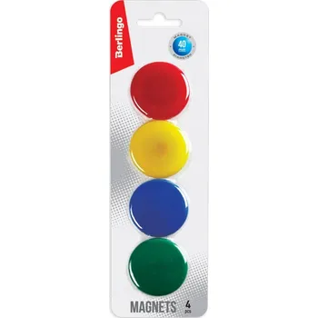 Dekorativní magnet Magnety na tabuli Berlingo kulaté 40 mm 4 ks