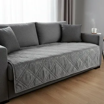 Přehoz na lůžko Přehoz na sedačku - pohovku SUOMA tmavě šedá 170x210 cm, 200x220 cm Mybesthome Rozměr: 170x210 cm