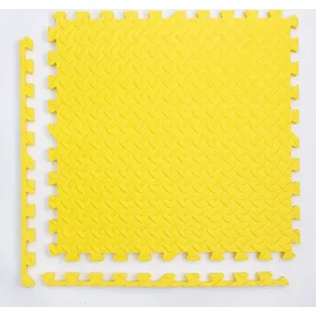 Dětská pěnová puzzle podložka eva | koberec - žluť , 8 kusů - 1 cm