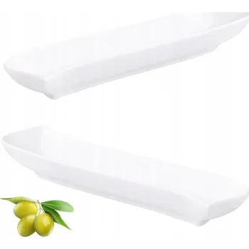 Ambition Fala mísa Salátová Mísa ve tvaru lodičky bílá 23 x 5,5 cm