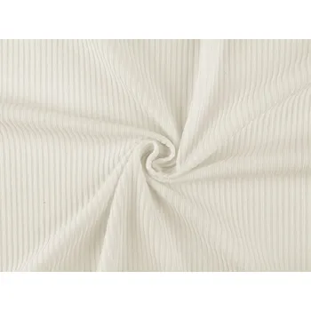 Žebrovaná šatová pletenina / svetrovina, barva 8 (294 g/m²) Off White
