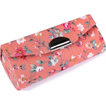 Kosmetická taška Pouzdro na rtěnku se zrcátkem s květy