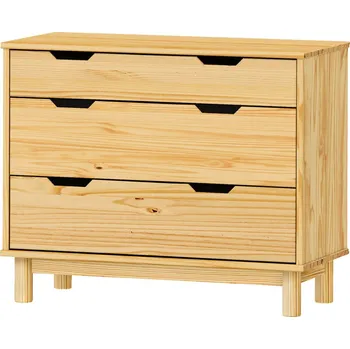 Knihovna IdeaNabytek Komoda 2+1 zásuvky BONITO 2 lak