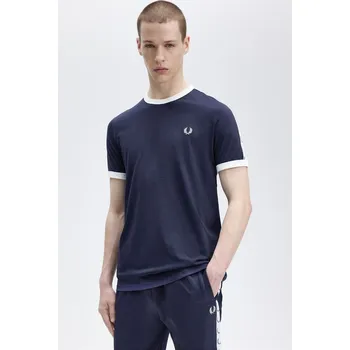 Pánské oblečení Tričko Fred Perry Carbon Blue 266 1622953 S