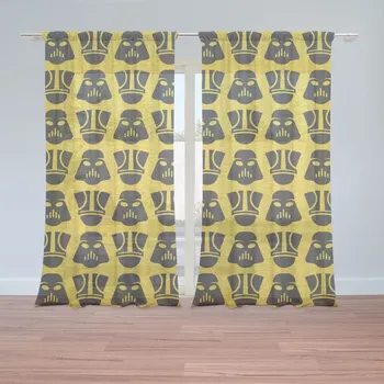 Záclona Sablio Záclony Star Wars Stormtroopeři Pattern na žluté: 2ks 150x250cm