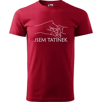 Sablio Tričko s potiskem pro tatínka Jsem tatínek - červené 5XL