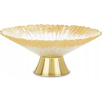 Podnos podnos zlatý skleněný glamour mísa dekorace miska salátová mísa zlatá