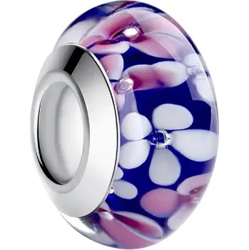 Přívěsek Stříbrný přívěsek s bílým sklem | přívěsek korálek na náramek - FB6356