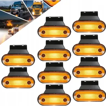 Přídavný světlomet 10 Ks Obrysové světlo LED 12V 24V barva ORANŽOVÁ