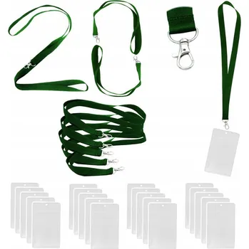 Vertikální držák/pouzdro na průkaz A7, kapsa 81x110mm + šňůrka, sada 20 kusů