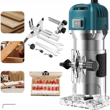 Frézka HORNÍ FRÉZKA NA DŘEVO + SADA 15 FRÉZ