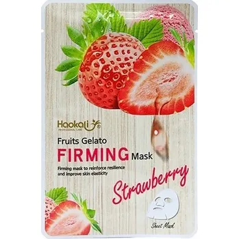 Pleťová maska Haokali Fruits Gelato Zpevňující jahodová maska na obličej