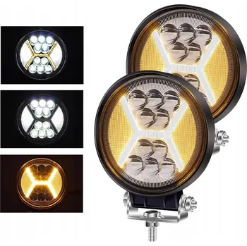 Přídavný světlomet LED pracovní světlo 12V 24V 72W halogen kulatý světlo 2 kusy