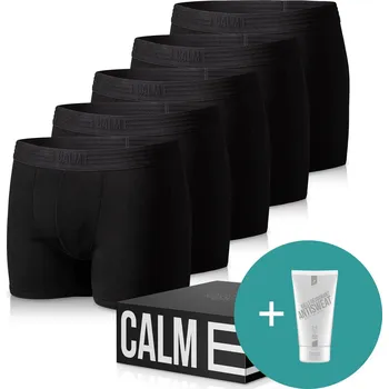 Boxerky Calm B Kratší boxerky černé 5-pack Velikost: XXXL
