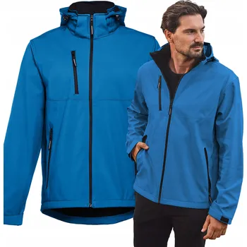 Pánská nepromokavá bunda SOFTSHELL s fleecem a odnímatelnou kapuce, modrá, velikost S