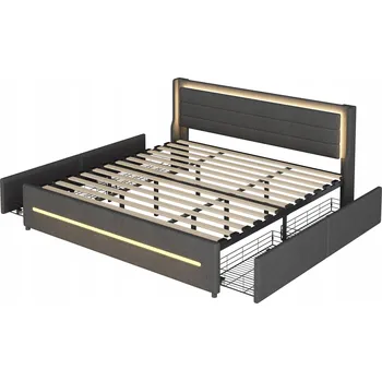 Postel Patrová postel Arhatreya moderní 180 x 200 cm šedá