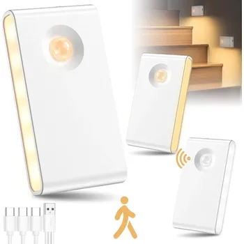 Noční světlo LAMPA PODSZAFKOWA KUCHYŇSKÁ LAMPA NOČNÍ LAMPA DO SKŘÍNĚ, SENZOR POHYBU 3 KS