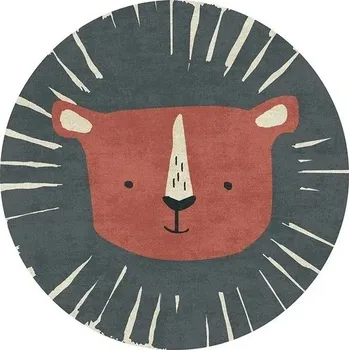 Koberec Měkký kulatý dětský koberec s potiskem | bytový textil - já , Přizpůsobitelná velikost