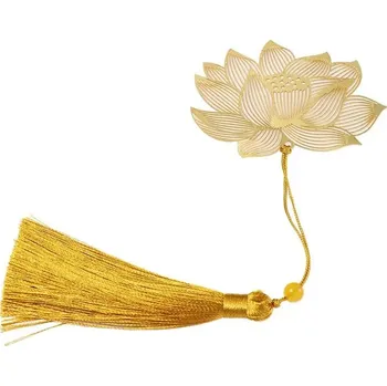 Doplněk ke knize Retro kovová záložka s květinovým motivem | záložka do knihy, dárkový doplněk - 1