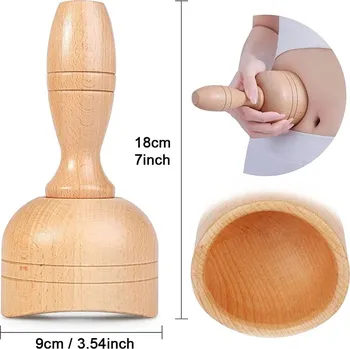 Masážní přístroj Dřevěný masážní nástroj proti celulitidě | tělový masér - 2