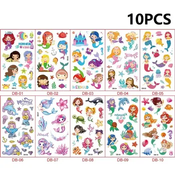 Tetování 10 listů Dětské voděodolné tetování – sada mini obtisků | Tetovačky pro děti, Dočasné tetování - ZS318-(8)-10PCS