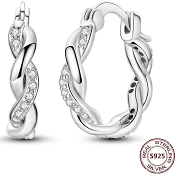 Náušnice Stříbrné kruhové náušnice se zirkonem | šperky 2 ks - JFE304