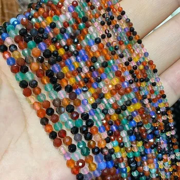 Dětské navlékací korálky Přírodní korálky | šperky - Barevný achát , 2mm