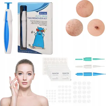 Vrták 2v1 Pero a Náplasti na Odstranění Bradavic a Kožních Výrůstků - Sada