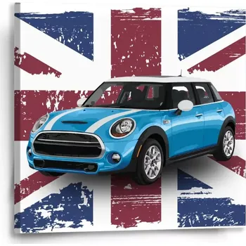 Obraz Sablio Obraz Mini sedan Britská vlajka - 50x50 cm