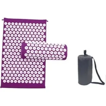 Masáž Akupresurní masážní podložka s polštářem | jóga pomůcka - Fialová sada