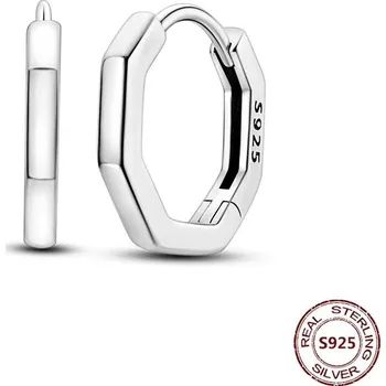 Náušnice Stříbrné kruhové náušnice se zirkonem | šperky 2 ks - JSE039