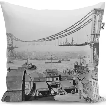 Polštář Sablio Polštář Stavba mostu - 40x40 cm